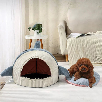 Luxury Plush Shark Pet Bed